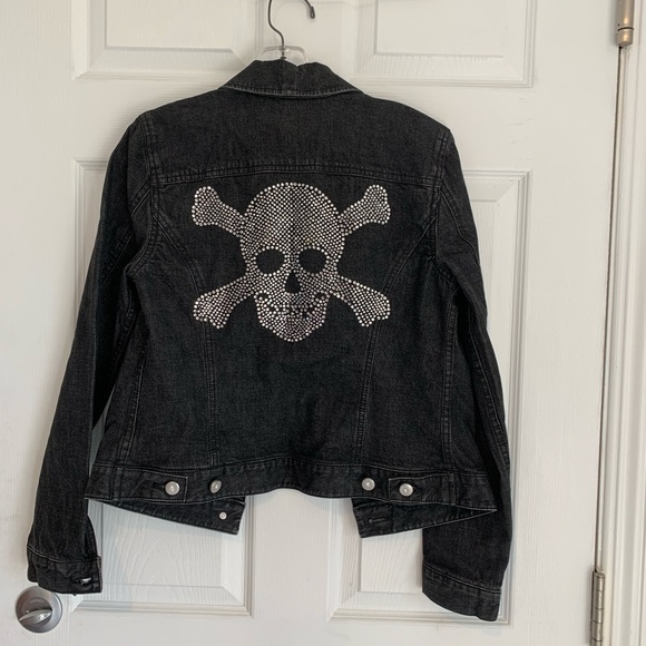 Bedazzled Skull Jean Jacket | Poshmark